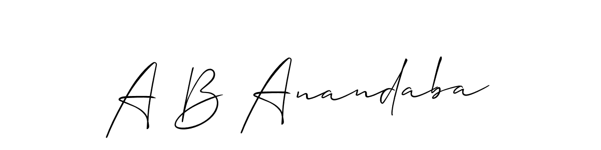 See photos of A B Anandaba official signature by Spectra . Check more albums & portfolios. Read reviews & check more about Allison_Script font. A B Anandaba signature style 2 images and pictures png