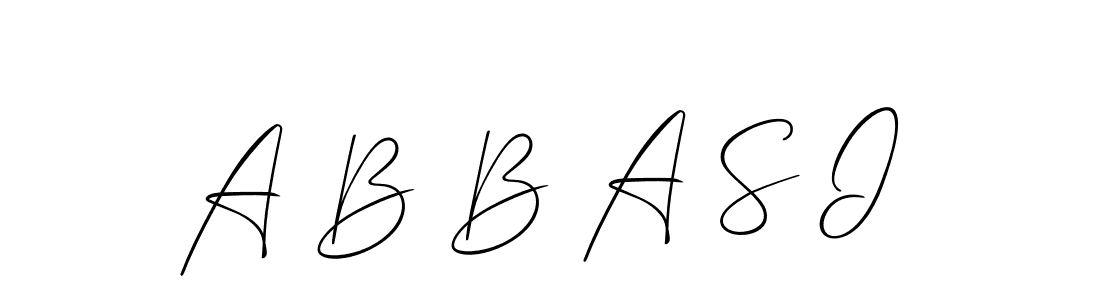 Design your own signature with our free online signature maker. With this signature software, you can create a handwritten (Allison_Script) signature for name A B B A S I. A B B A S I signature style 2 images and pictures png