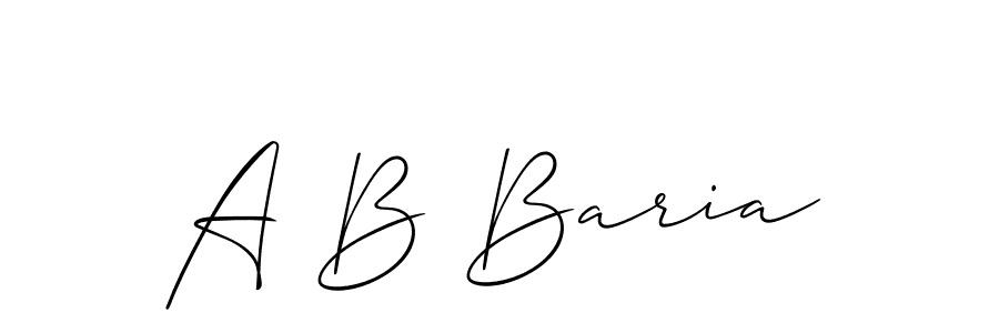 You should practise on your own different ways (Allison_Script) to write your name (A B Baria) in signature. don't let someone else do it for you. A B Baria signature style 2 images and pictures png