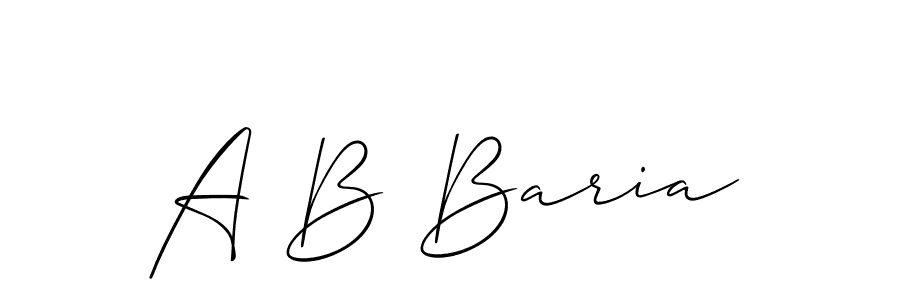 How to Draw A B Baria signature style? Allison_Script is a latest design signature styles for name A B Baria. A B Baria signature style 2 images and pictures png