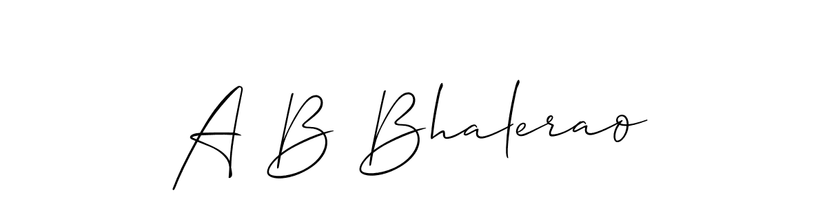 You should practise on your own different ways (Allison_Script) to write your name (A B Bhalerao) in signature. don't let someone else do it for you. A B Bhalerao signature style 2 images and pictures png
