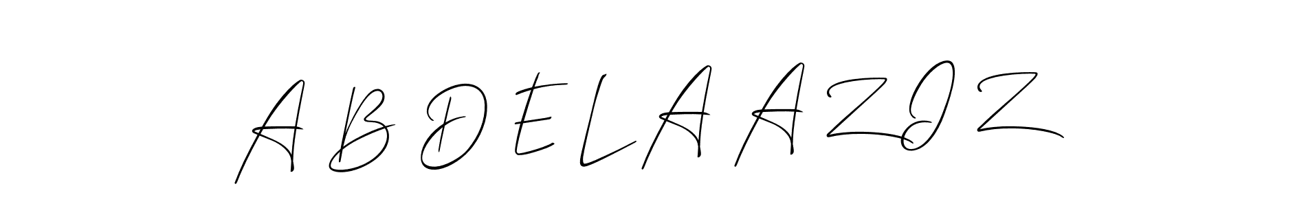 How to make A B D E L A A Z I Z signature? Allison_Script is a professional autograph style. Create handwritten signature for A B D E L A A Z I Z name. A B D E L A A Z I Z signature style 2 images and pictures png