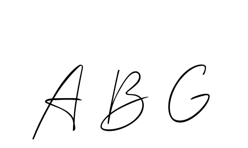 Create a beautiful signature design for name A B G. With this signature (Allison_Script) fonts, you can make a handwritten signature for free. A B G signature style 2 images and pictures png