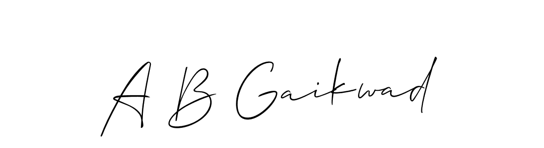A B Gaikwad stylish signature style. Best Handwritten Sign (Allison_Script) for my name. Handwritten Signature Collection Ideas for my name A B Gaikwad. A B Gaikwad signature style 2 images and pictures png