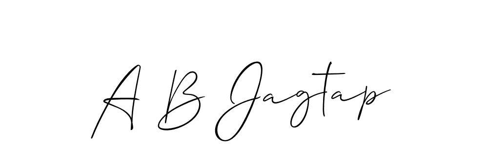 How to Draw A B Jagtap signature style? Allison_Script is a latest design signature styles for name A B Jagtap. A B Jagtap signature style 2 images and pictures png