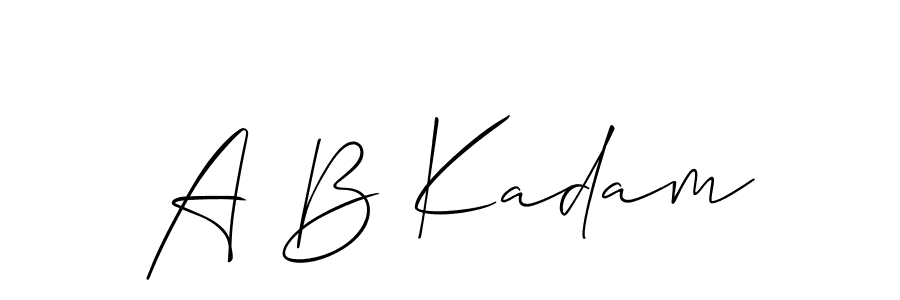 A B Kadam stylish signature style. Best Handwritten Sign (Allison_Script) for my name. Handwritten Signature Collection Ideas for my name A B Kadam. A B Kadam signature style 2 images and pictures png