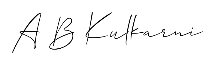 An effortless, minimalist signature concept for A B Kulkarni using Allison_Script design. Clean lines that look great on any document. A B Kulkarni signature style 2 images and pictures png