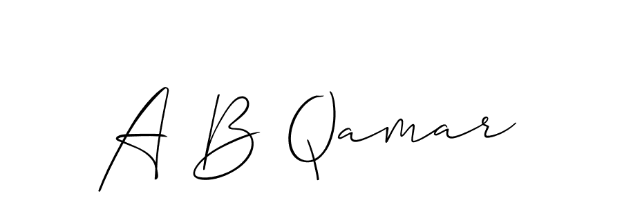 How to make A B Qamar signature? Allison_Script is a professional autograph style. Create handwritten signature for A B Qamar name. A B Qamar signature style 2 images and pictures png