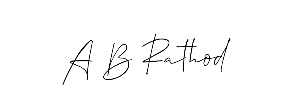 Create a beautiful signature design for name A B Rathod. With this signature (Allison_Script) fonts, you can make a handwritten signature for free. A B Rathod signature style 2 images and pictures png