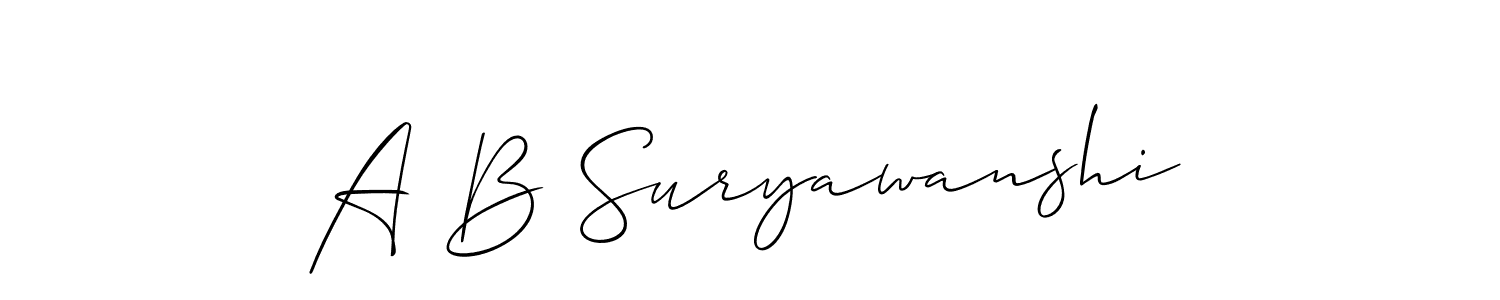 Similarly Allison_Script is the best handwritten signature design. Signature creator online .You can use it as an online autograph creator for name A B Suryawanshi. A B Suryawanshi signature style 2 images and pictures png