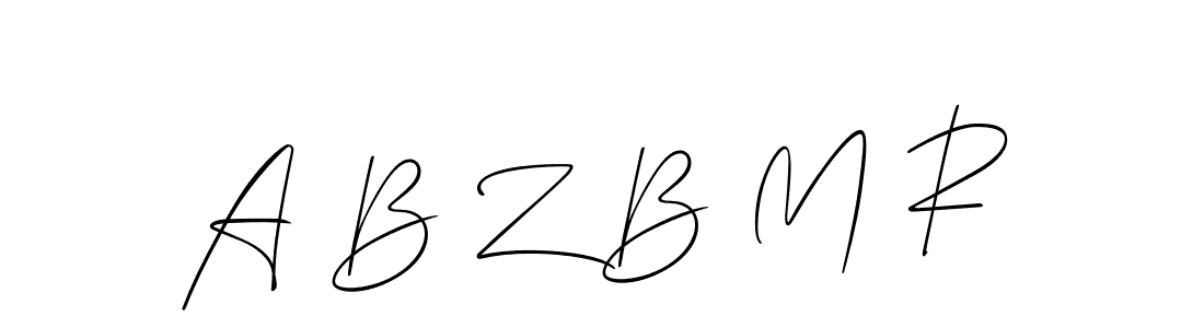 You should practise on your own different ways (Allison_Script) to write your name (A B Z B M R) in signature. don't let someone else do it for you. A B Z B M R signature style 2 images and pictures png