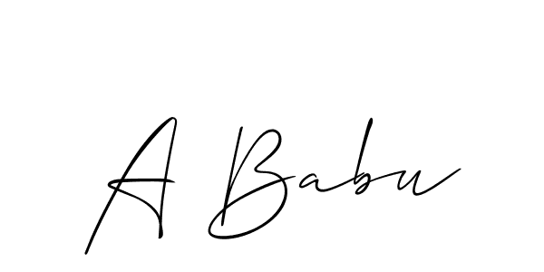 A Babu stylish signature style. Best Handwritten Sign (Allison_Script) for my name. Handwritten Signature Collection Ideas for my name A Babu. A Babu signature style 2 images and pictures png