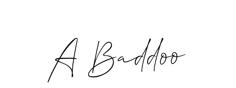 Similarly Allison_Script is the best handwritten signature design. Signature creator online .You can use it as an online autograph creator for name A Baddoo. A Baddoo signature style 2 images and pictures png