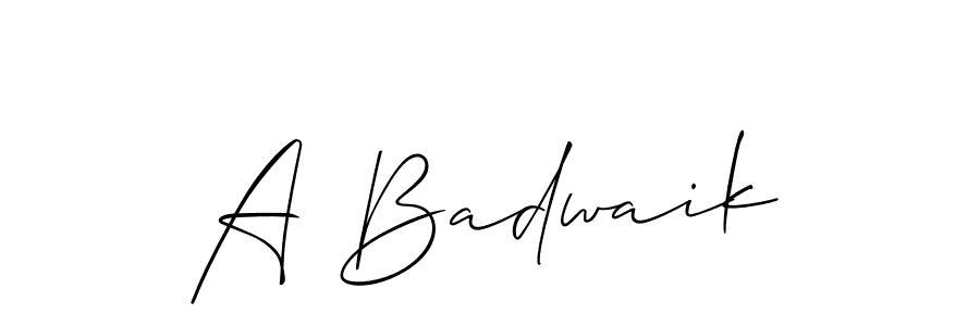 It looks lik you need a new signature style for name A Badwaik. Design unique handwritten (Allison_Script) signature with our free signature maker in just a few clicks. A Badwaik signature style 2 images and pictures png