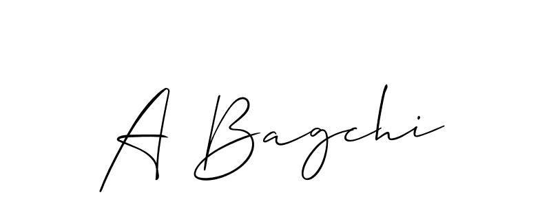 The best way (Allison_Script) to make a short signature is to pick only two or three words in your name. The name A Bagchi include a total of six letters. For converting this name. A Bagchi signature style 2 images and pictures png