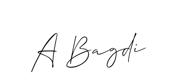 Here are the top 10 professional signature styles for the name A Bagdi. These are the best autograph styles you can use for your name. A Bagdi signature style 2 images and pictures png