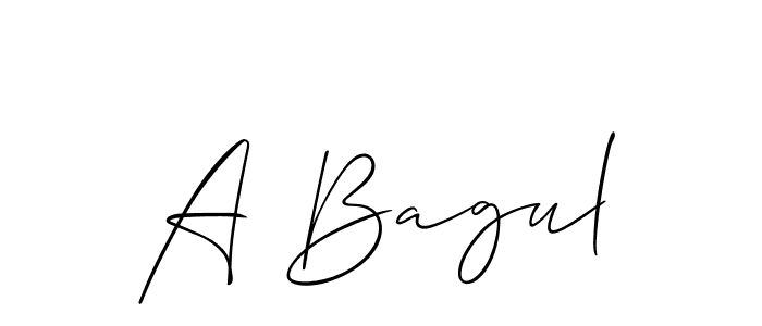 Make a beautiful signature design for name A Bagul. Use this online signature maker to create a handwritten signature for free. A Bagul signature style 2 images and pictures png
