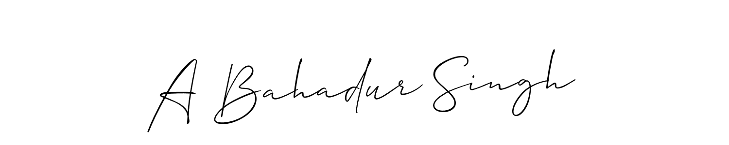 How to make A Bahadur Singh signature? Allison_Script is a professional autograph style. Create handwritten signature for A Bahadur Singh name. A Bahadur Singh signature style 2 images and pictures png
