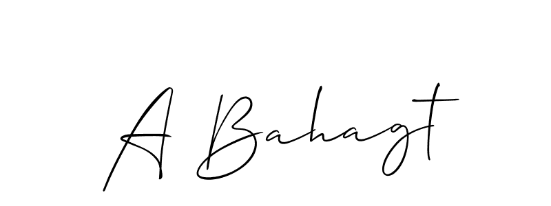 How to make A Bahagt name signature. Use Allison_Script style for creating short signs online. This is the latest handwritten sign. A Bahagt signature style 2 images and pictures png