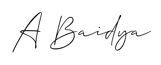 Generate high-definition signature styles for A Baidya. The Allison_Script typeface ensures crisp legibility and sophisticated design. A Baidya signature style 2 images and pictures png