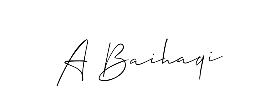 Once you've used our free online signature maker to create your best signature Allison_Script style, it's time to enjoy all of the benefits that A Baihaqi name signing documents. A Baihaqi signature style 2 images and pictures png