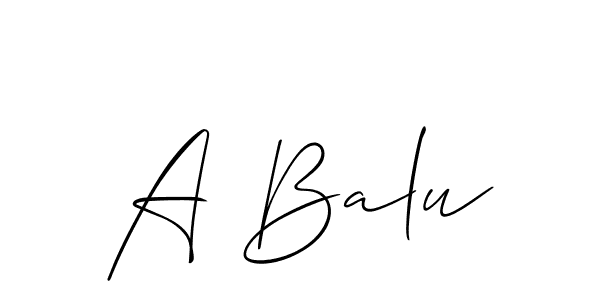Make a beautiful signature design for name A Balu. Use this online signature maker to create a handwritten signature for free. A Balu signature style 2 images and pictures png