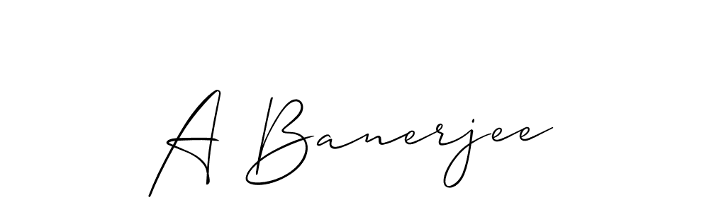 How to Draw A Banerjee signature style? Allison_Script is a latest design signature styles for name A Banerjee. A Banerjee signature style 2 images and pictures png