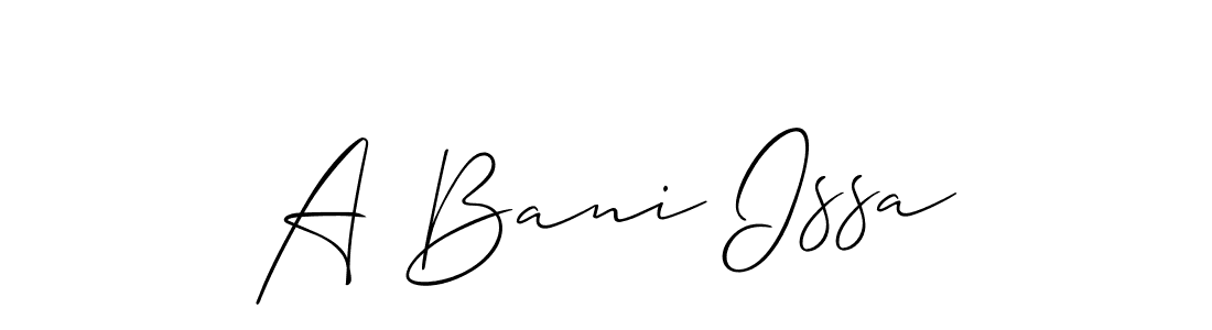 Once you've used our free online signature maker to create your best signature Allison_Script style, it's time to enjoy all of the benefits that A Bani Issa name signing documents. A Bani Issa signature style 2 images and pictures png
