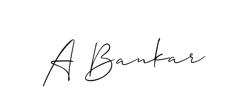 You should practise on your own different ways (Allison_Script) to write your name (A Bankar) in signature. don't let someone else do it for you. A Bankar signature style 2 images and pictures png