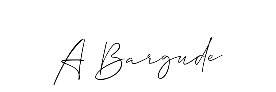 How to make A Bargude signature? Allison_Script is a professional autograph style. Create handwritten signature for A Bargude name. A Bargude signature style 2 images and pictures png