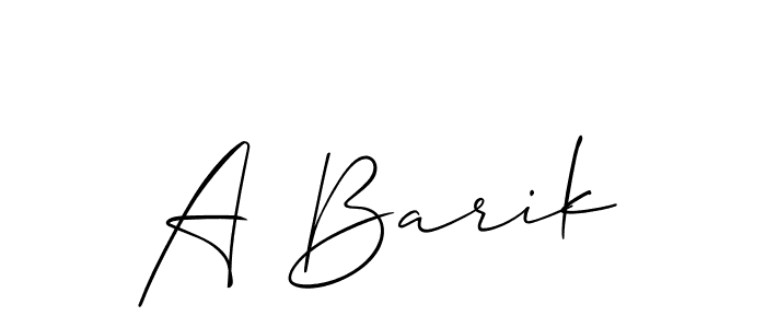 A Barik stylish signature style. Best Handwritten Sign (Allison_Script) for my name. Handwritten Signature Collection Ideas for my name A Barik. A Barik signature style 2 images and pictures png