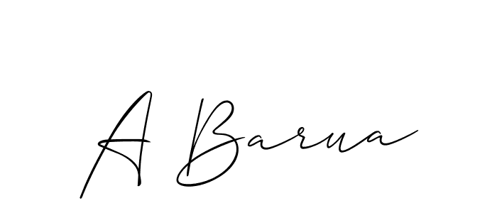 Design your own signature with our free online signature maker. With this signature software, you can create a handwritten (Allison_Script) signature for name A Barua. A Barua signature style 2 images and pictures png