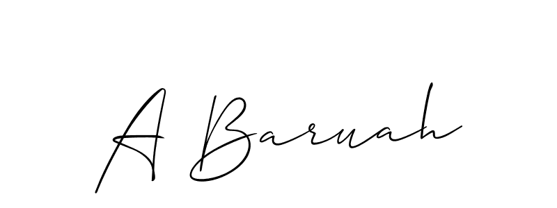 Allison_Script is a professional signature style that is perfect for those who want to add a touch of class to their signature. It is also a great choice for those who want to make their signature more unique. Get A Baruah name to fancy signature for free. A Baruah signature style 2 images and pictures png