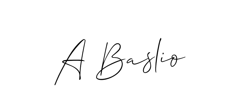 Make a beautiful signature design for name A Baslio. With this signature (Allison_Script) style, you can create a handwritten signature for free. A Baslio signature style 2 images and pictures png