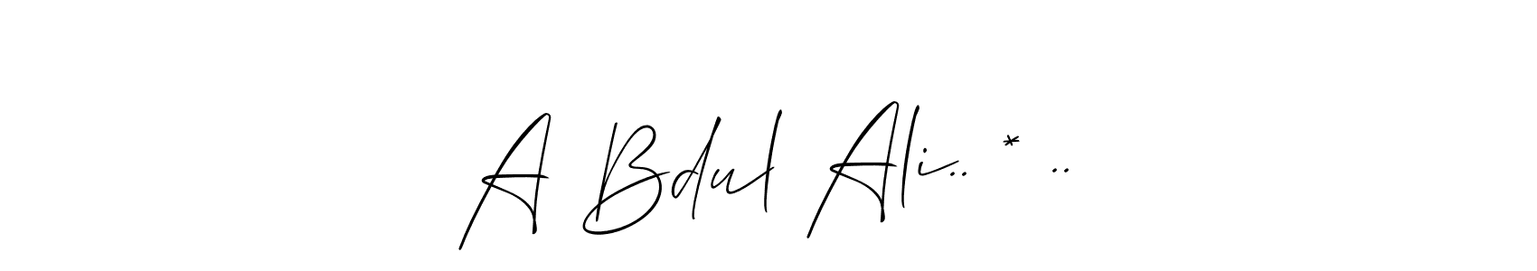 Make a beautiful signature design for name A Bdul Ali.. * ... Use this online signature maker to create a handwritten signature for free. A Bdul Ali.. * .. signature style 2 images and pictures png