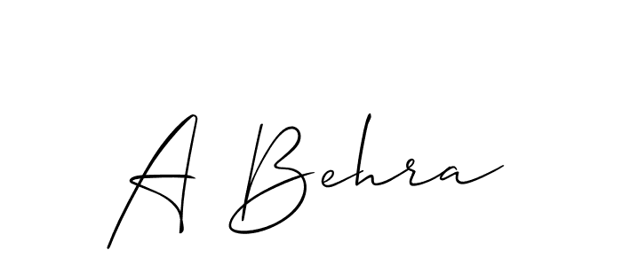 It looks lik you need a new signature style for name A Behra. Design unique handwritten (Allison_Script) signature with our free signature maker in just a few clicks. A Behra signature style 2 images and pictures png