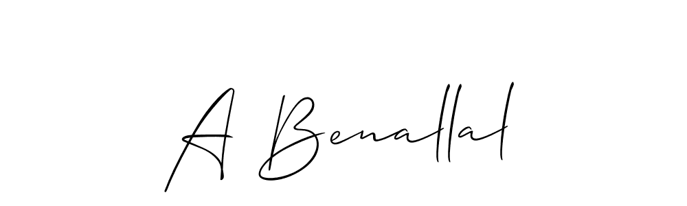 Best and Professional Signature Style for A Benallal. Allison_Script Best Signature Style Collection. A Benallal signature style 2 images and pictures png