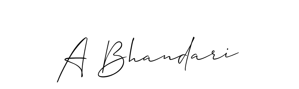 How to Draw A Bhandari signature style? Allison_Script is a latest design signature styles for name A Bhandari. A Bhandari signature style 2 images and pictures png