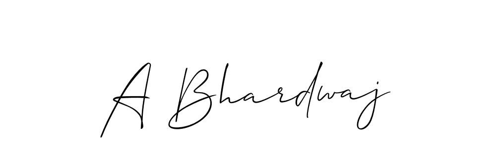 You should practise on your own different ways (Allison_Script) to write your name (A Bhardwaj) in signature. don't let someone else do it for you. A Bhardwaj signature style 2 images and pictures png