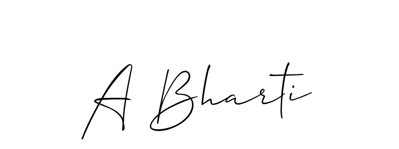 You should practise on your own different ways (Allison_Script) to write your name (A Bharti) in signature. don't let someone else do it for you. A Bharti signature style 2 images and pictures png