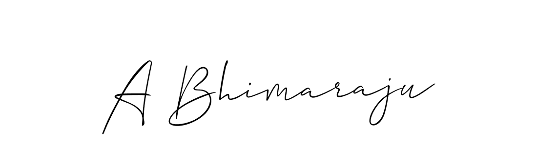 The best way (Allison_Script) to make a short signature is to pick only two or three words in your name. The name A Bhimaraju include a total of six letters. For converting this name. A Bhimaraju signature style 2 images and pictures png