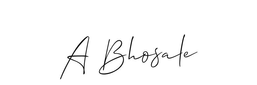 if you are searching for the best signature style for your name A Bhosale. so please give up your signature search. here we have designed multiple signature styles  using Allison_Script. A Bhosale signature style 2 images and pictures png