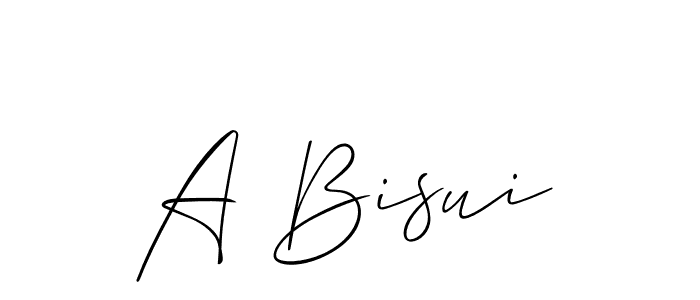 Similarly Allison_Script is the best handwritten signature design. Signature creator online .You can use it as an online autograph creator for name A Bisui. A Bisui signature style 2 images and pictures png