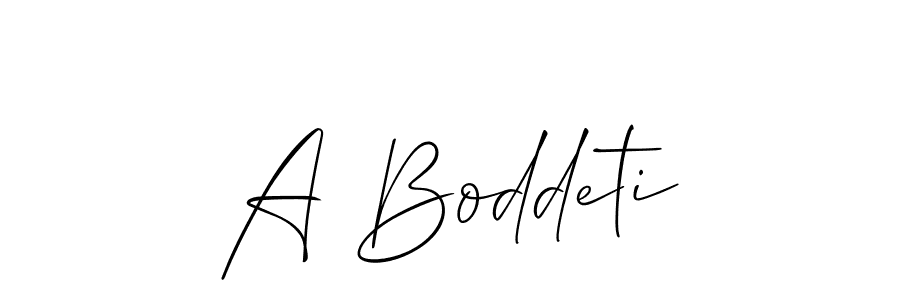 Also we have A Boddeti name is the best signature style. Create professional handwritten signature collection using Allison_Script autograph style. A Boddeti signature style 2 images and pictures png