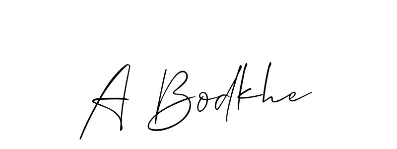 You should practise on your own different ways (Allison_Script) to write your name (A Bodkhe) in signature. don't let someone else do it for you. A Bodkhe signature style 2 images and pictures png