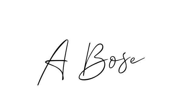A Bose stylish signature style. Best Handwritten Sign (Allison_Script) for my name. Handwritten Signature Collection Ideas for my name A Bose. A Bose signature style 2 images and pictures png