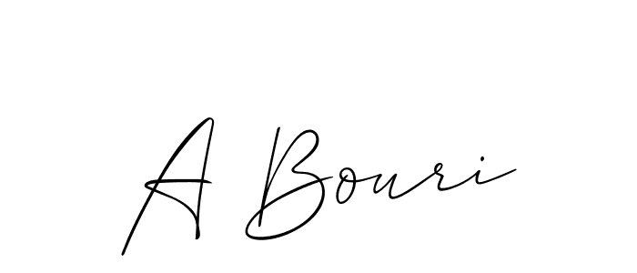 Make a beautiful signature design for name A Bouri. With this signature (Allison_Script) style, you can create a handwritten signature for free. A Bouri signature style 2 images and pictures png