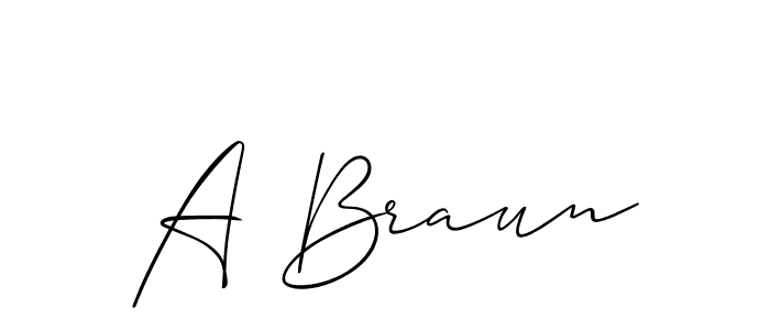 Also You can easily find your signature by using the search form. We will create A Braun name handwritten signature images for you free of cost using Allison_Script sign style. A Braun signature style 2 images and pictures png