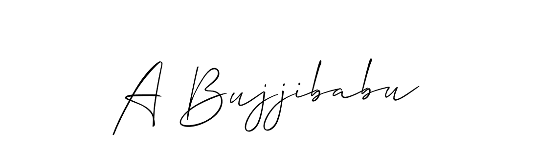 How to make A Bujjibabu name signature. Use Allison_Script style for creating short signs online. This is the latest handwritten sign. A Bujjibabu signature style 2 images and pictures png