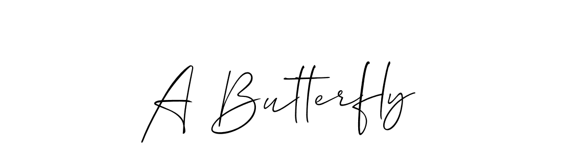 The best way (Allison_Script) to make a short signature is to pick only two or three words in your name. The name A Butterfly include a total of six letters. For converting this name. A Butterfly signature style 2 images and pictures png